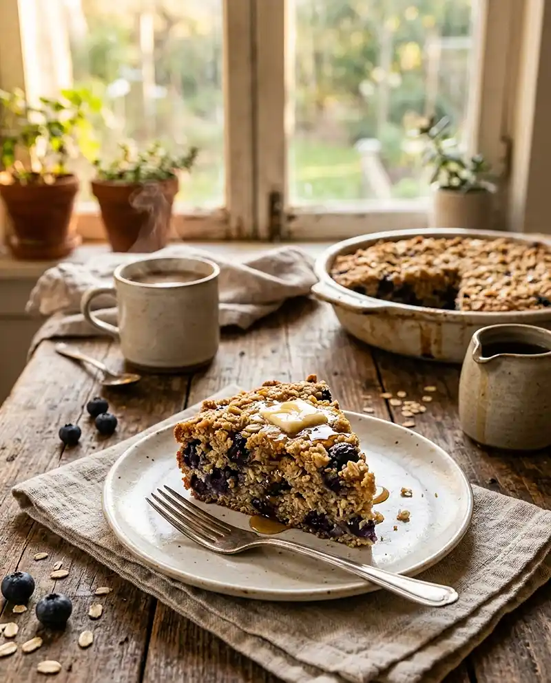 Blueberry Oatmeal Breakfast Cake 4 Blueberry Oatmeal Breakfast Cake recipe