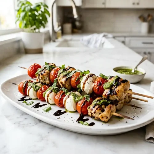 Caprese Chicken Skewers 5 Caprese Chicken Skewers