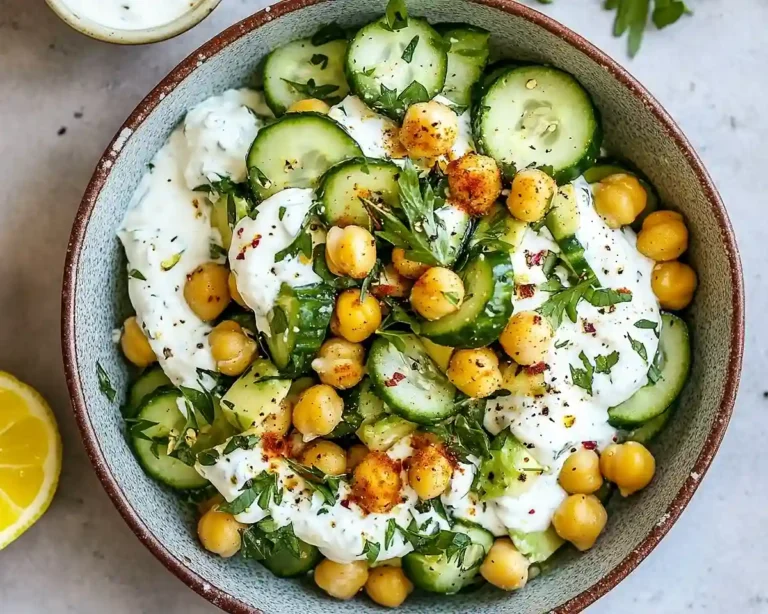 Cucumber Avocado Chickpea Salad