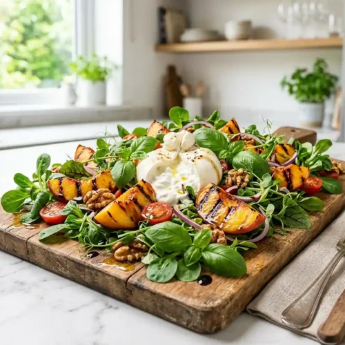 Grilled Peach Burrata Salad 5 Grilled Peach Burrata Salad