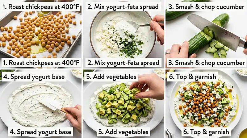 How to Make Cucumber Avocado Chickpea Salad