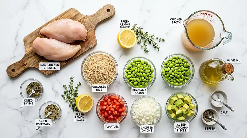 Lemon Herb Chicken Rice Bowls 3 Ingredients for Lemon Herb Chicken Rice Bowls
