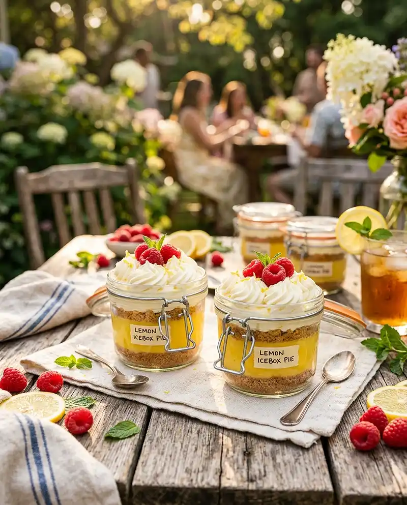 Lemon Icebox Pie Jars 4 Lemon Icebox Pie Jars recipe