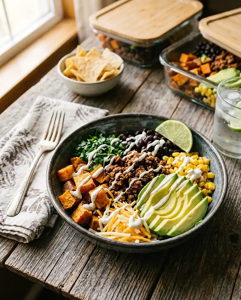 Loaded Turkey Taco Sweet Potato Bowls recipe