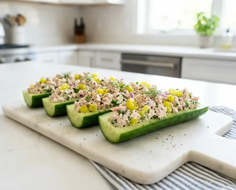 Mediterranean Tuna Cucumber Boats
