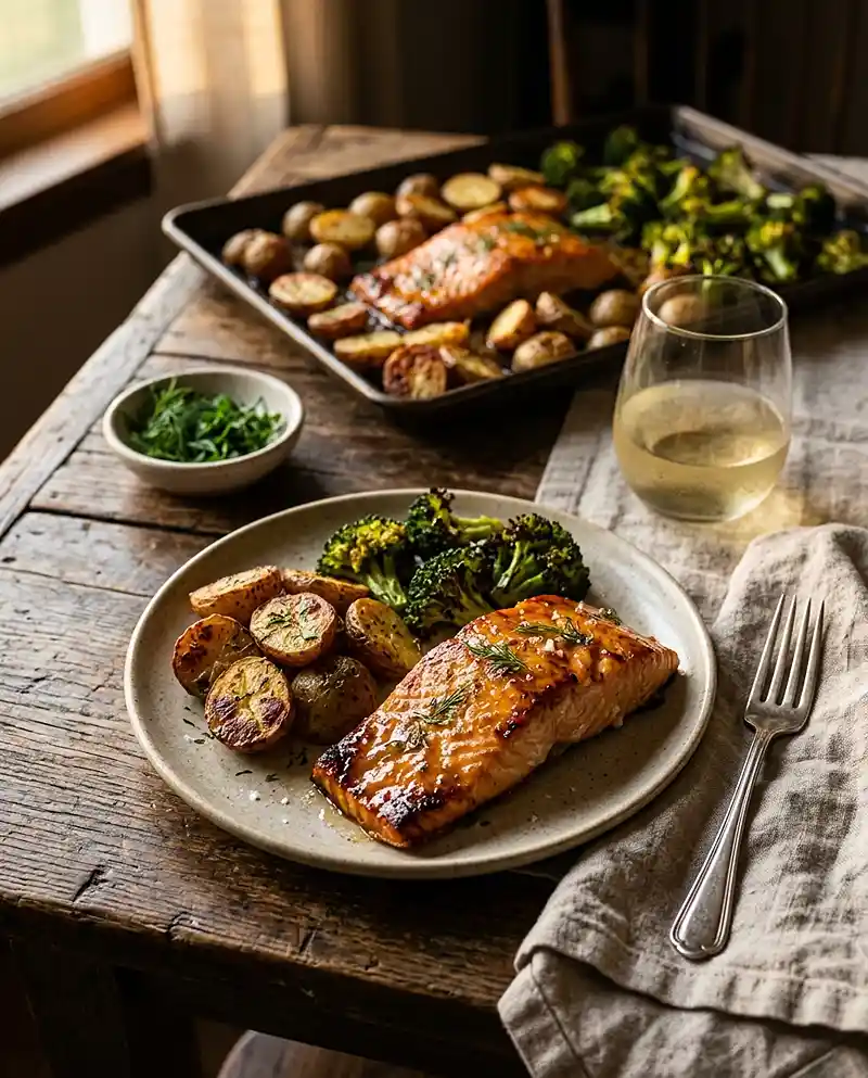 Sheet Pan Honey Mustard Salmon and Asparagus 4 Sheet Pan Honey Mustard Salmon and Asparagus recipe