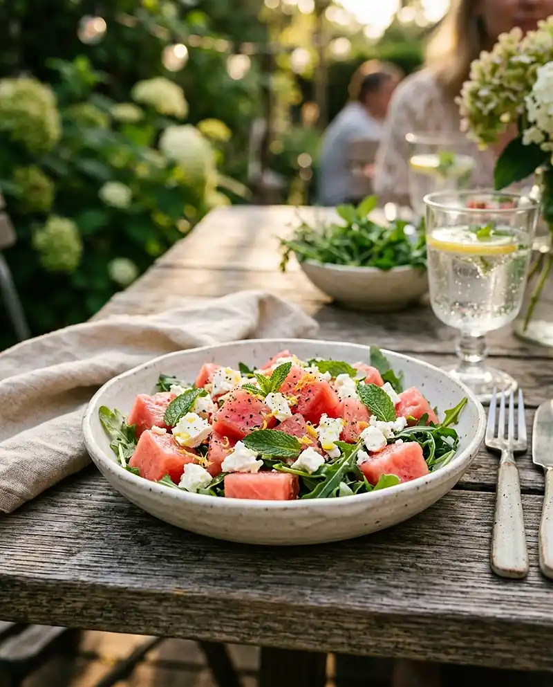 Watermelon Feta Mint Salad recipe
