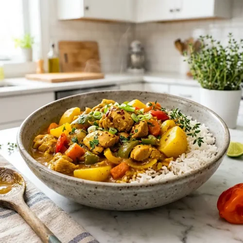 Caribbean Curry Bowl with Tender Chicken 2 caribbean curry bowl