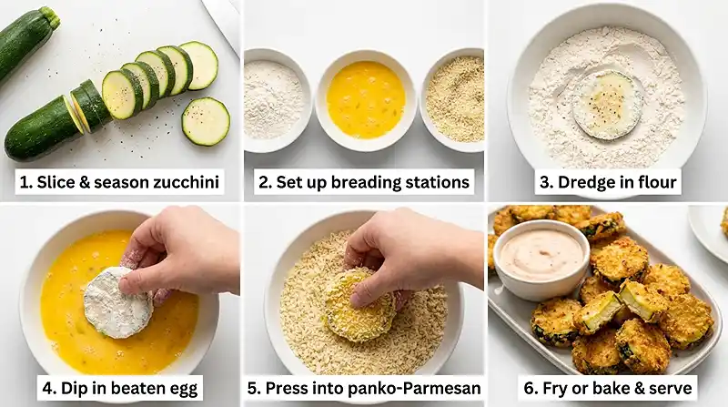 Crispy Parmesan Zucchini Bites 3 how to make Crispy Parmesan Zucchini Bites