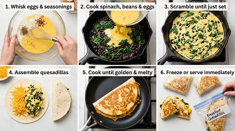 Freezer Breakfast Quesadillas 3 how to make Freezer Breakfast Quesadillas