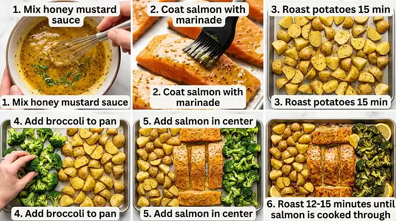 Sheet Pan Honey Mustard Salmon and Asparagus 3 how to make Sheet Pan Honey Mustard Salmon and Asparagus