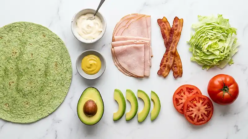 Avocado Turkey Club Wrap 2 ingredients for Avocado Turkey Club Wrap