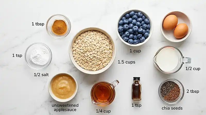 Blueberry Oatmeal Breakfast Cake 2 ingredients for Blueberry Oatmeal Breakfast Cake
