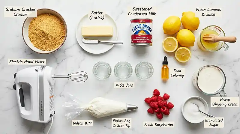Lemon Icebox Pie Jars 2 ingredients for Lemon Icebox Pie Jars