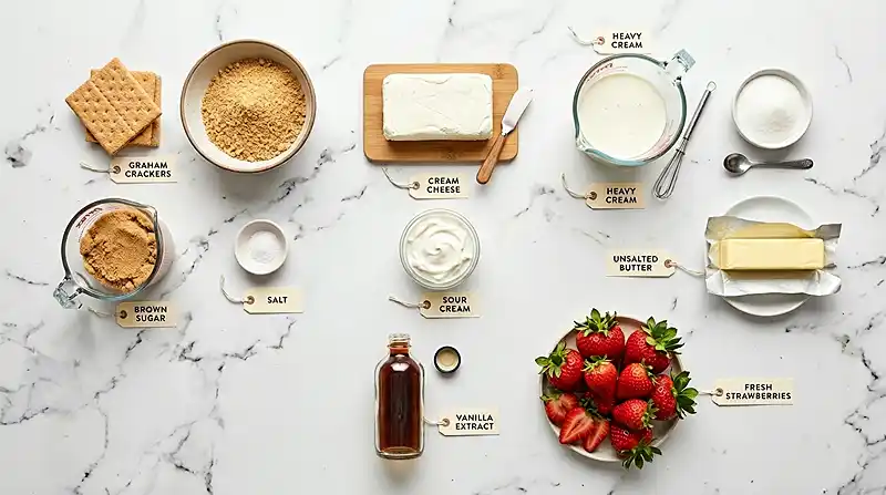 No-Bake Strawberry Cheesecake Cups 2 ingredients for No-Bake Strawberry Cheesecake Cups