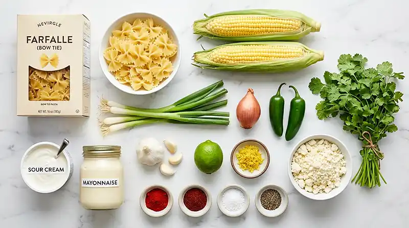Street Corn Pasta Salad 2 ingredients for Street Corn Pasta Salad