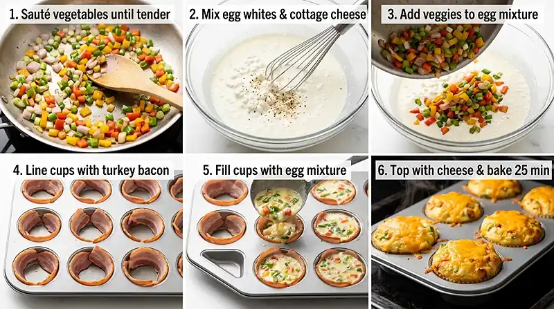 Meal Prep Egg White Veggie Muffins 3 making the Meal Prep Egg White Veggie Muffins