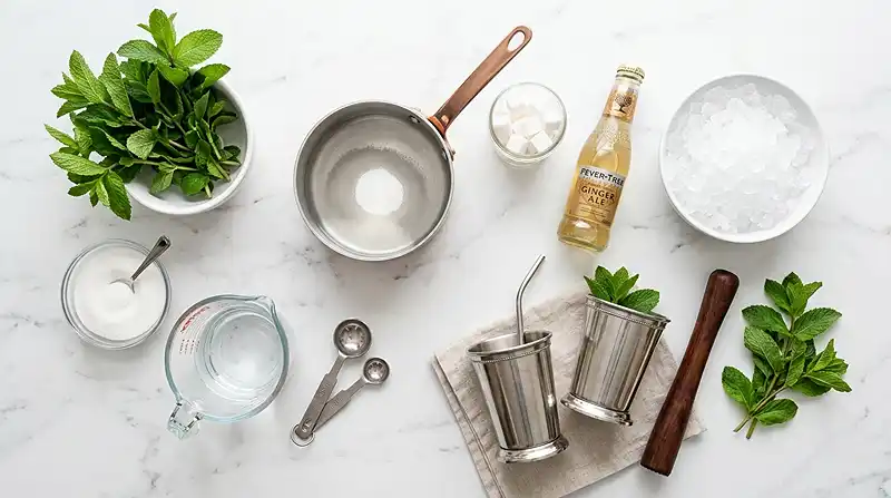 mint julep mocktail​ Ingredients