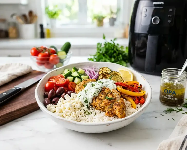 Air Fryer Greek Chicken Bowls