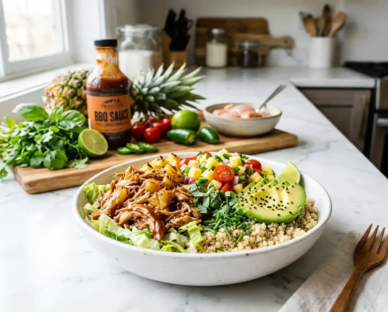 BBQ Chicken Pineapple Bowls