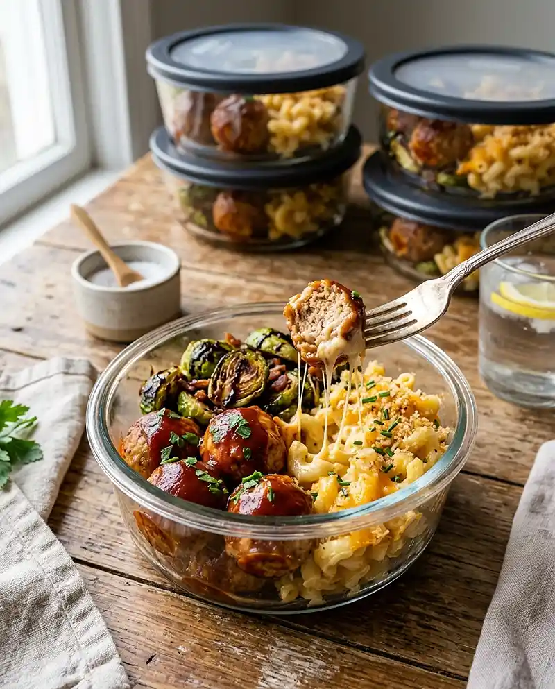 BBQ Turkey Meatball Bowls recipe