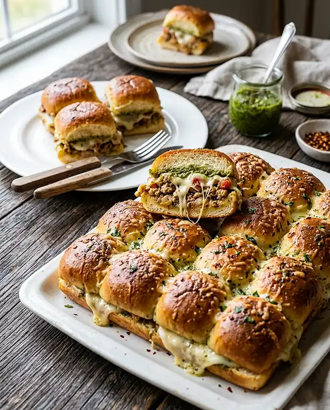 Pesto Turkey Mozzarella Sliders 4 BBQ Turkey Meatball Bowls recipe