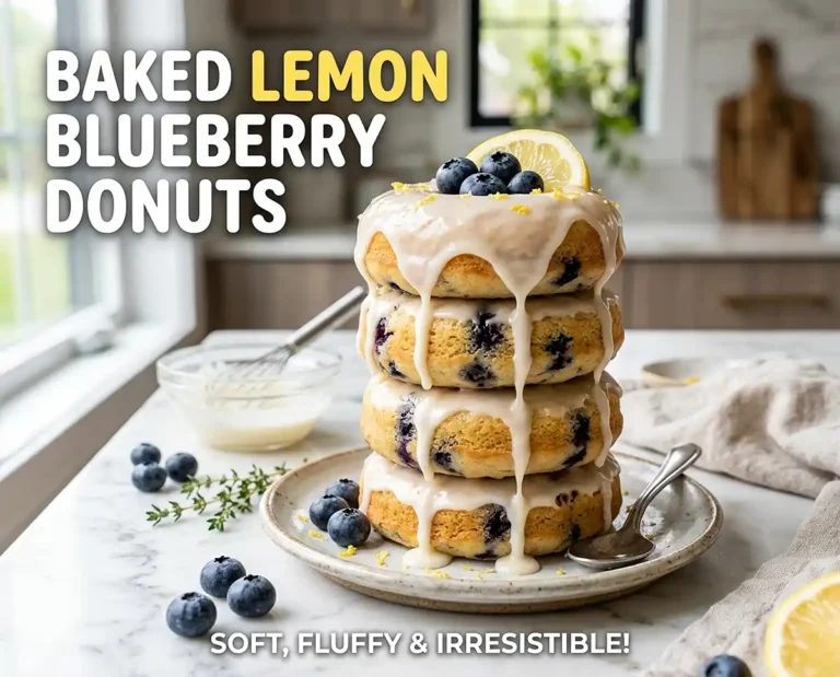 Baked Lemon Blueberry Donuts