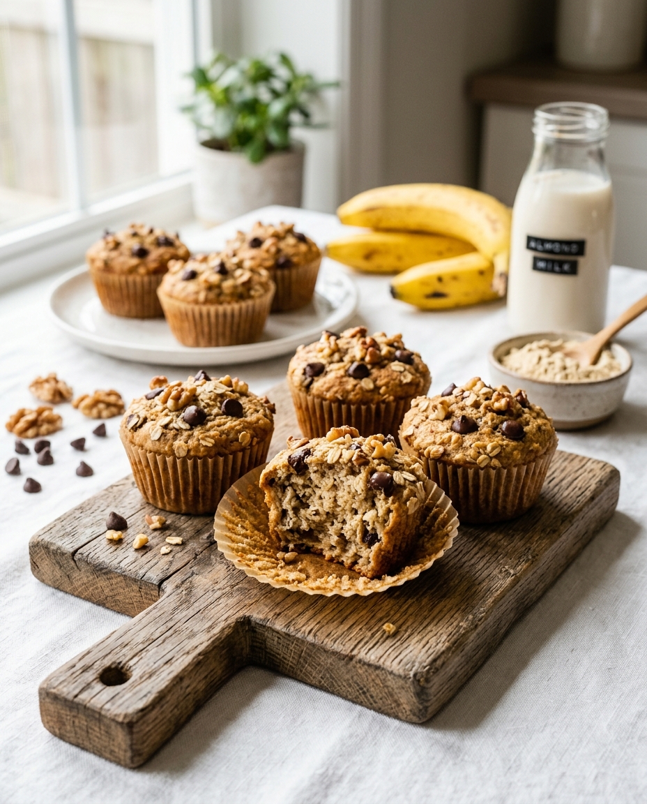 Banana Bread Protein Muffins 4 Banana Bread Protein Muffins recipe