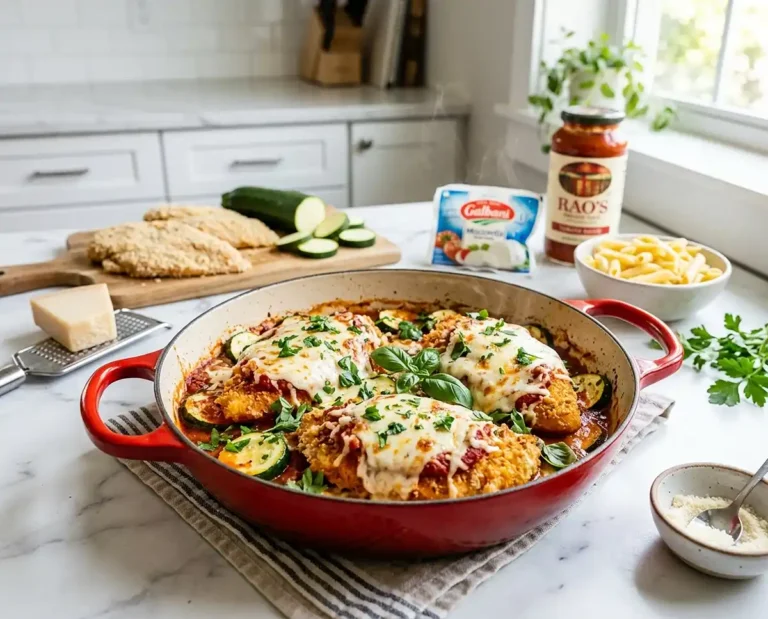 Chicken Parmesan Zucchini Bake