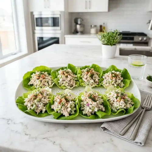 Cottage Cheese Chicken Salad Lettuce Cups 2 Cottage Cheese Chicken Salad Lettuce Cups