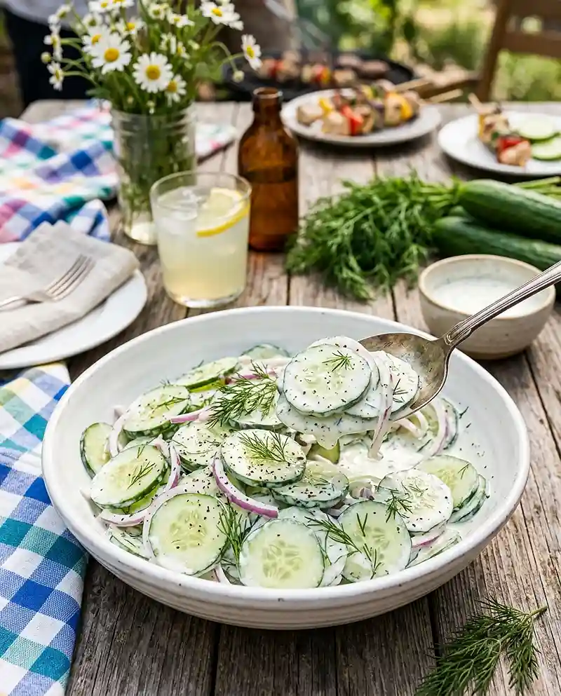 Creamy Cucumber Salad 5 Creamy Cucumber Salad recipe