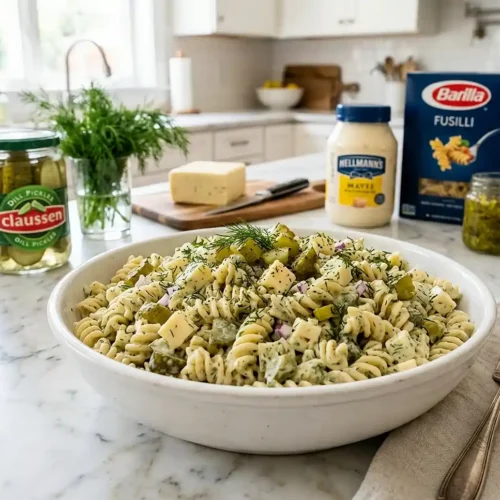 Creamy Dill Pickle Pasta Salad 5 Creamy Dill Pickle Pasta Salad