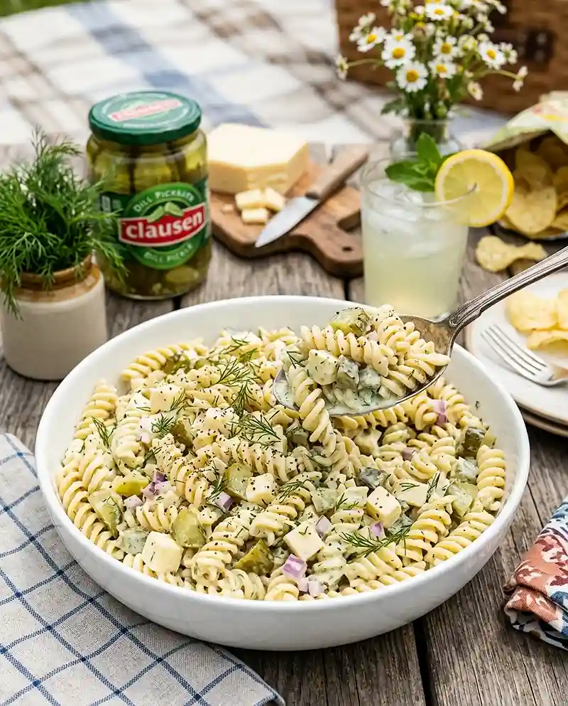 Creamy Dill Pickle Pasta Salad 4 Creamy Dill Pickle Pasta Salad recipe