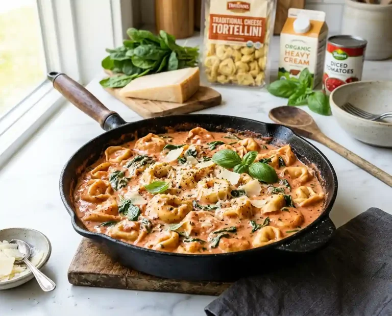 Creamy Tomato Tortellini Skillet