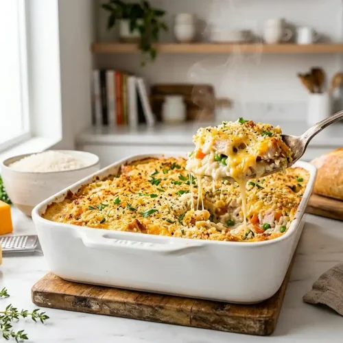 Creamy Turkey Rice Casserole