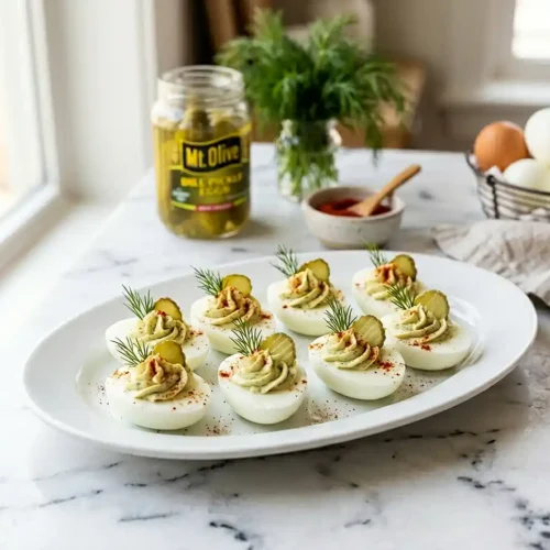 Dill Pickle Deviled Eggs 5 Dill Pickle Deviled Eggs
