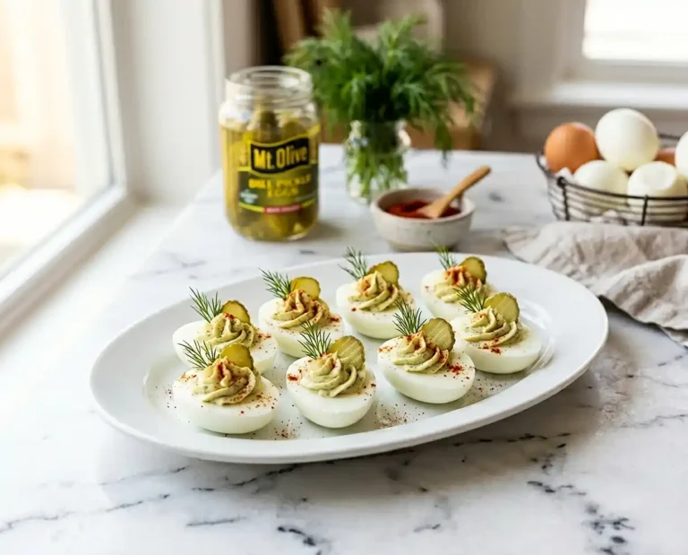 Dill Pickle Deviled Eggs