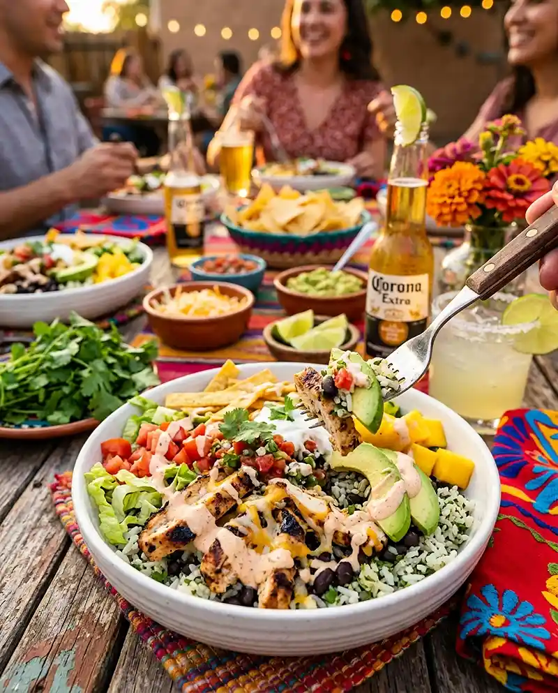 Fiesta Chicken Burrito Bowls 4 Fiesta Chicken Burrito Bowls recipe