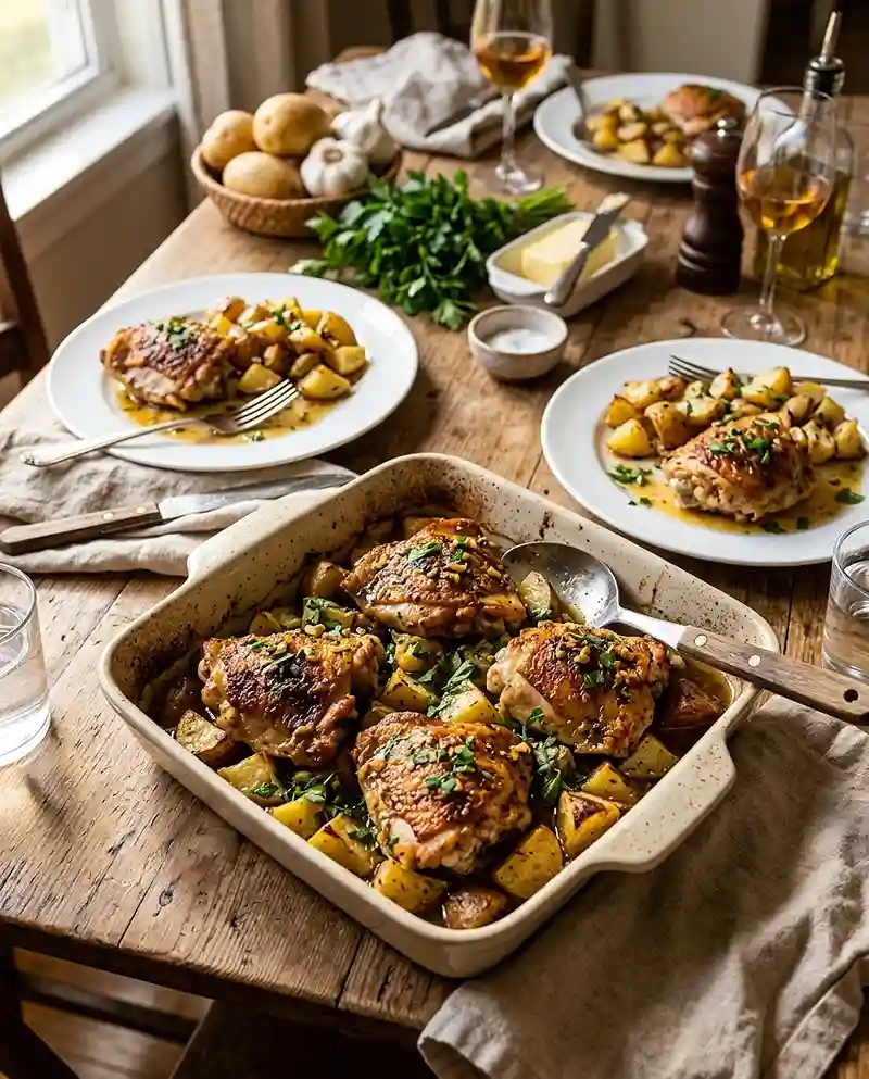 Garlic Butter Chicken and Potatoes 4 Garlic Butter Chicken and Potatoes recipe