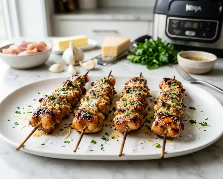 Garlic Parmesan Chicken Skewers