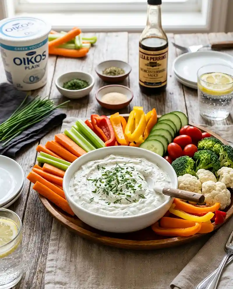 Greek Yogurt Ranch Veggie Dip 4 Greek Yogurt Ranch Veggie Dip recipe