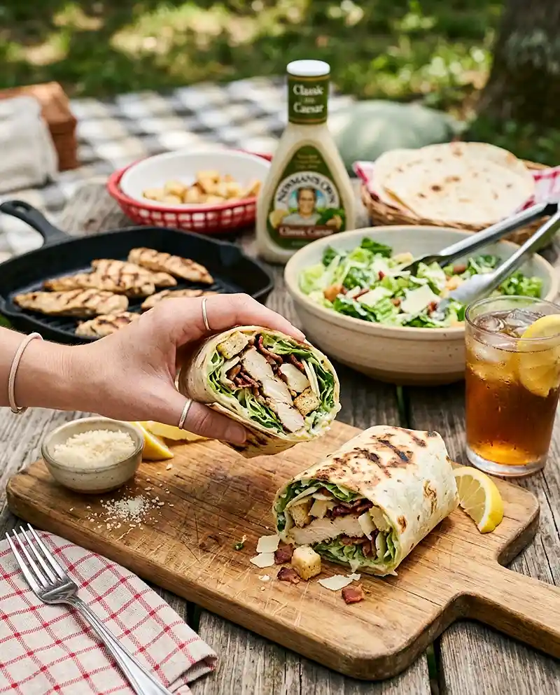 Grilled Chicken Caesar Wraps 4 Grilled Chicken Caesar Wraps RECIPE