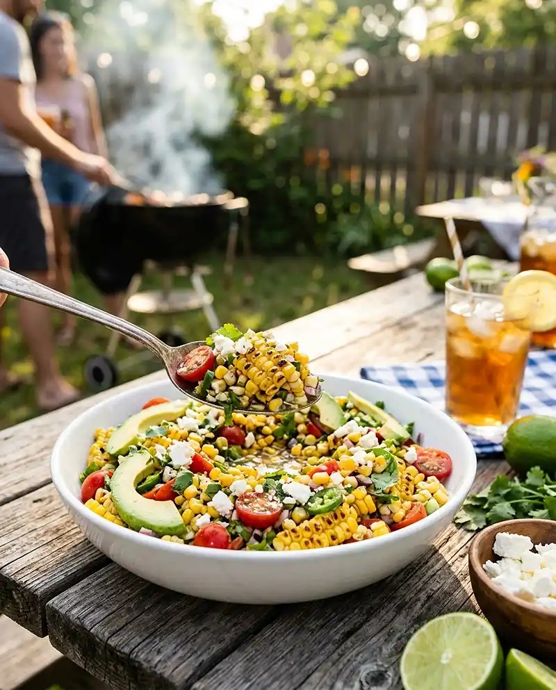 Grilled Corn Avocado Salad 4 Grilled Corn Avocado Salad RECIPE
