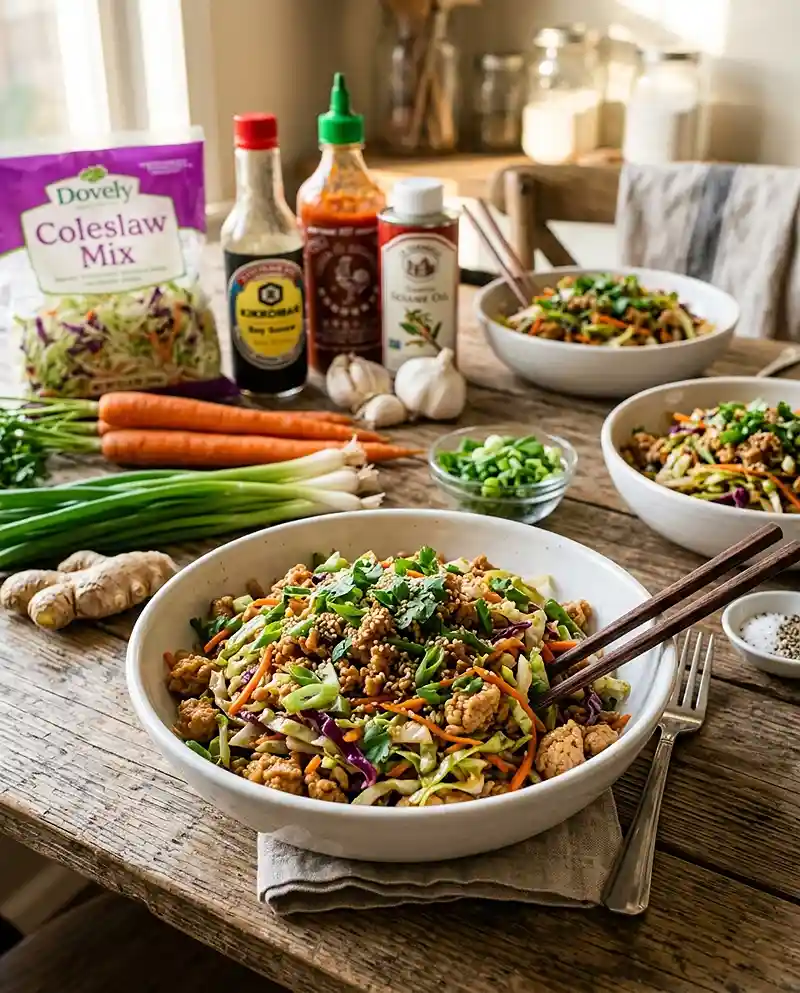 Ground Turkey Egg Roll Bowls 4 Ground Turkey Egg Roll Bowls recipe