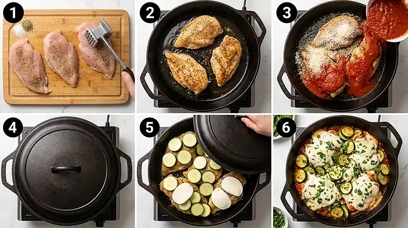 Chicken Parmesan Zucchini Bake 3 HOW TO MAKE Chicken Parmesan Zucchini Bake