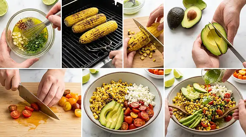 Grilled Corn Avocado Salad 3 HOW TO MAKE Grilled Corn Avocado Salad