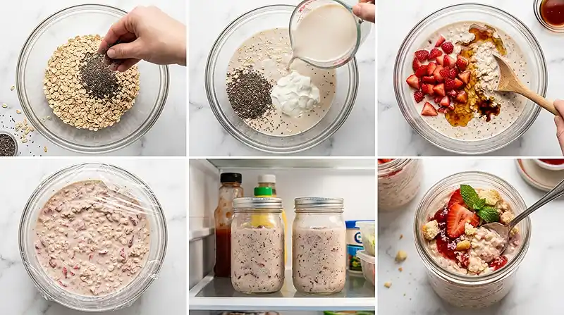 Strawberry Shortcake Overnight Oats 3 HOW TO MAKE Strawberry Shortcake Overnight Oats