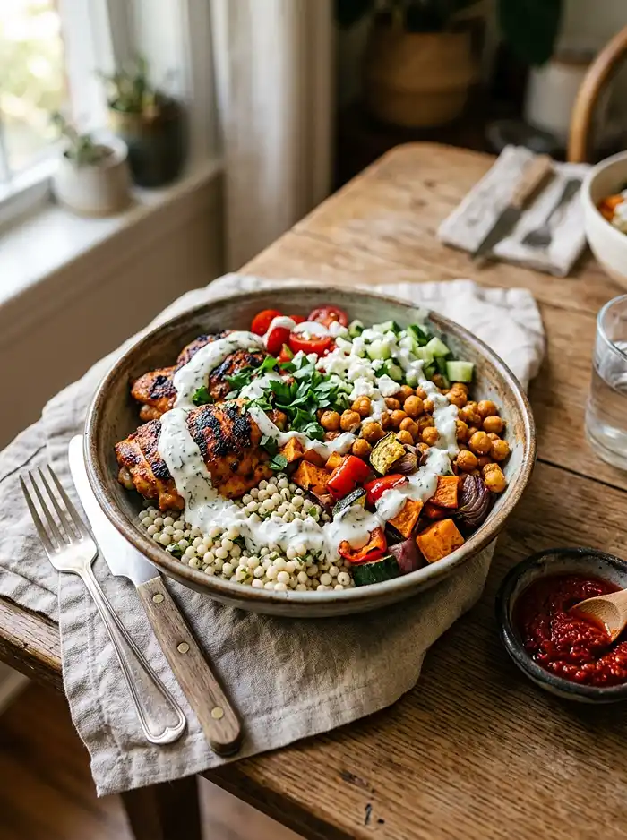 Harissa Chickpea Chicken Bowls 5 Harissa Chickpea Chicken Bowls Recipe
