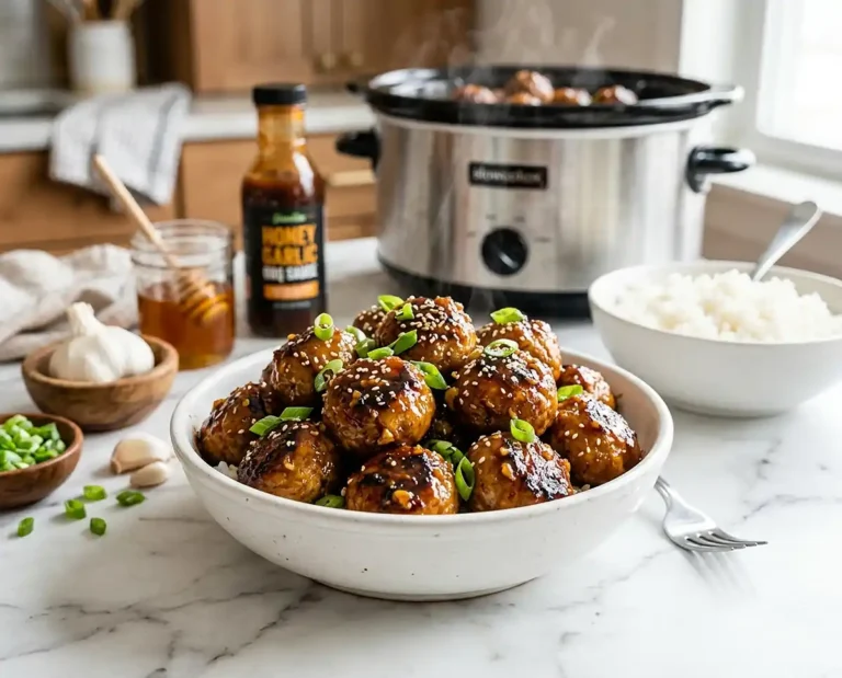 Honey Garlic Meatball Bowls