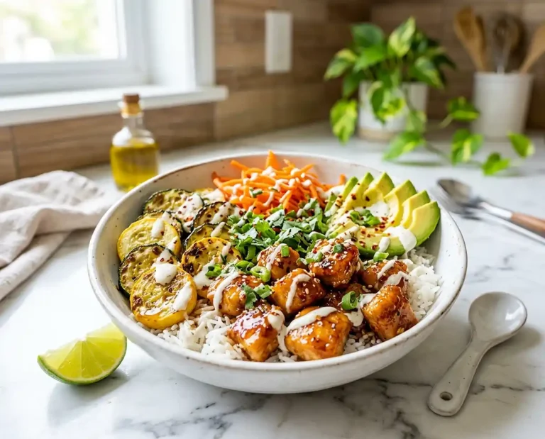 Hot Honey Chicken Rice Bowls